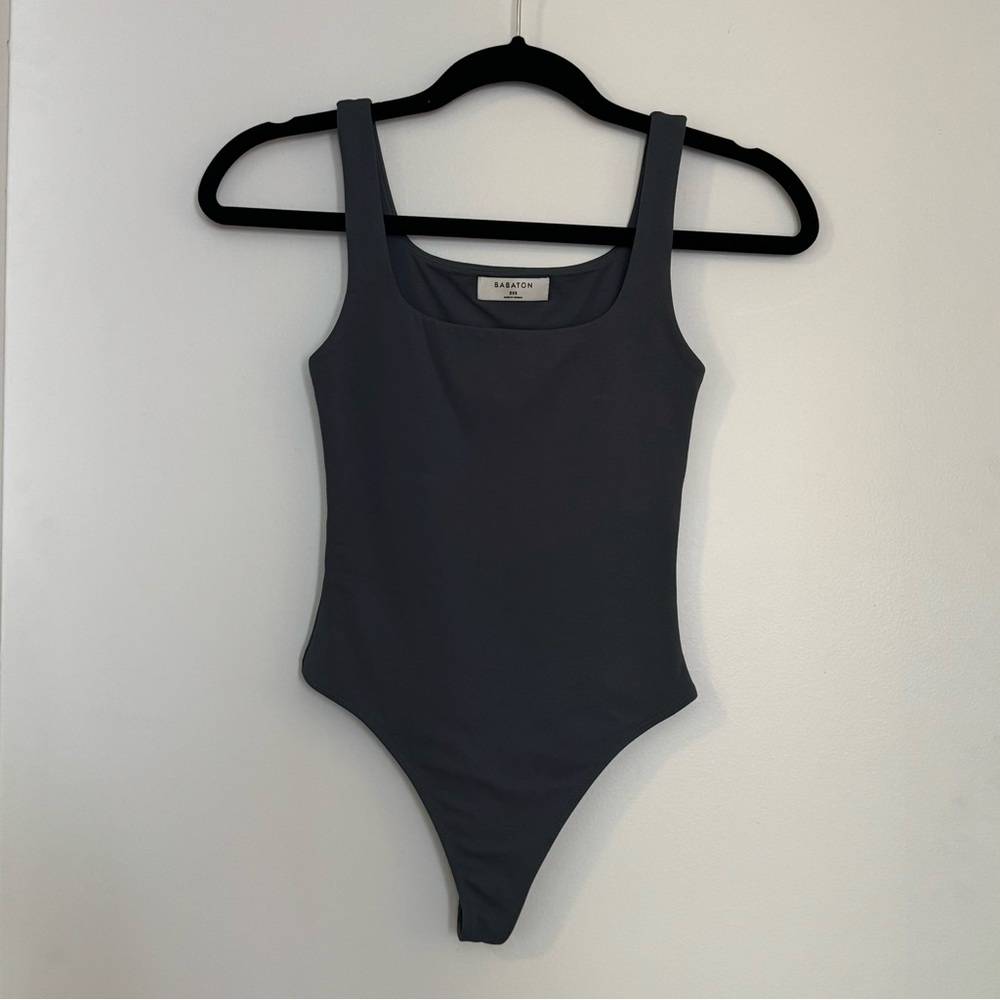 Aritzia Babaton Contour Tank Bodysuit - Smoky Emerald Green (XXS)